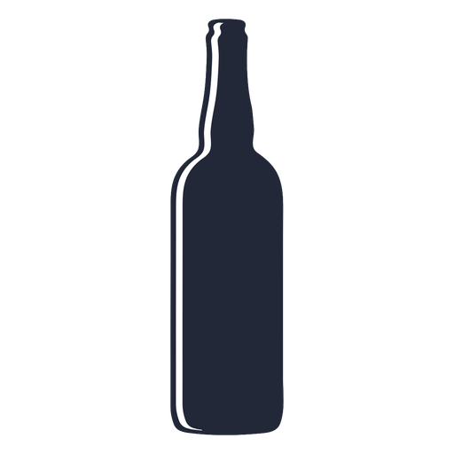 Slim beer bottle silhouette