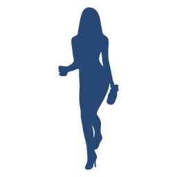 Silhueta de menina estilete bebida disponível Desenho PNG
