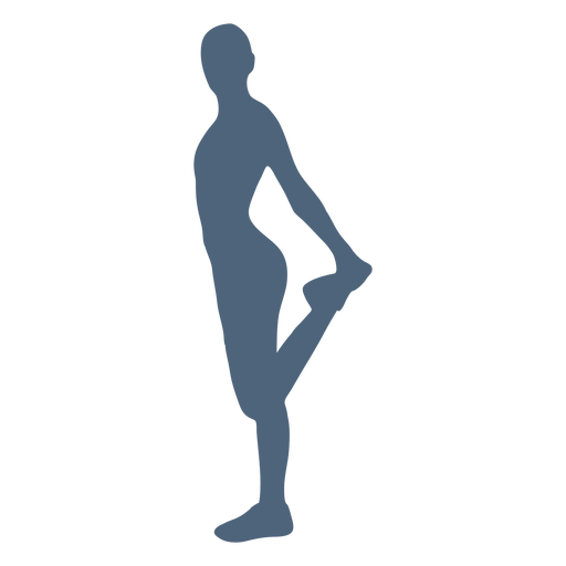 Stretching person silhouette