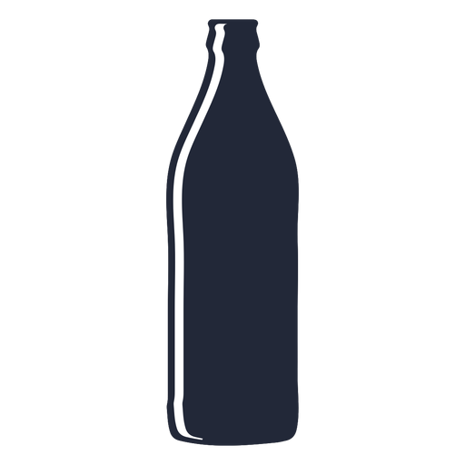 Silueta de botella de cerveza alta Diseño PNG