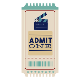 Ticket cinema impresionante Diseño PNG