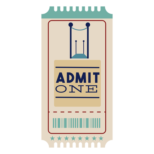 Ticket cinema cool Diseño PNG
