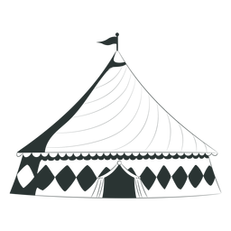 Carpa de circo con techo triangular Diseño PNG Transparent PNG