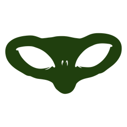Cabeza alienígena muy ancha Diseño PNG