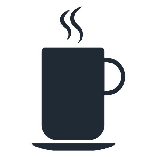 Warm cup silhouette PNG Design