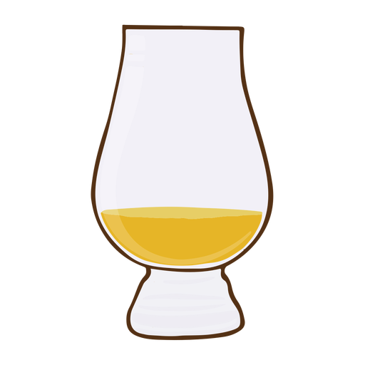 Whiskey glass stroke PNG Design