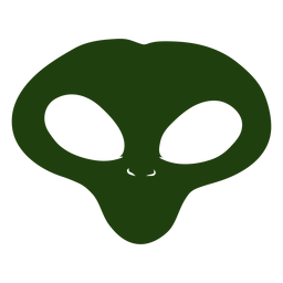 Wide alien head silhouette PNG Design
