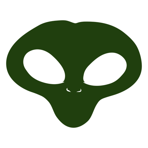 Grande silhueta de cabeça de alienígena Desenho PNG