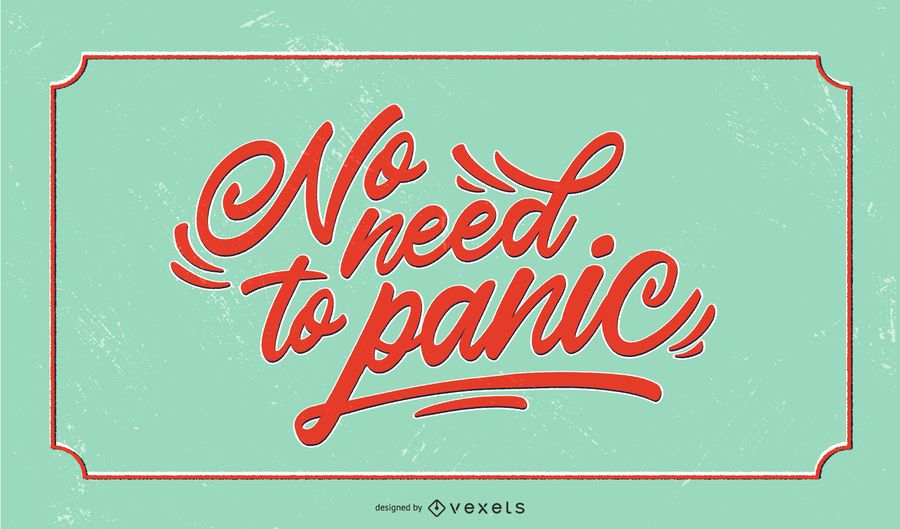 No panic covid lettering design No panic covid lettering design