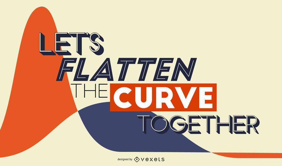 Flatten the curve covid lettering Flatten the curve covid lettering