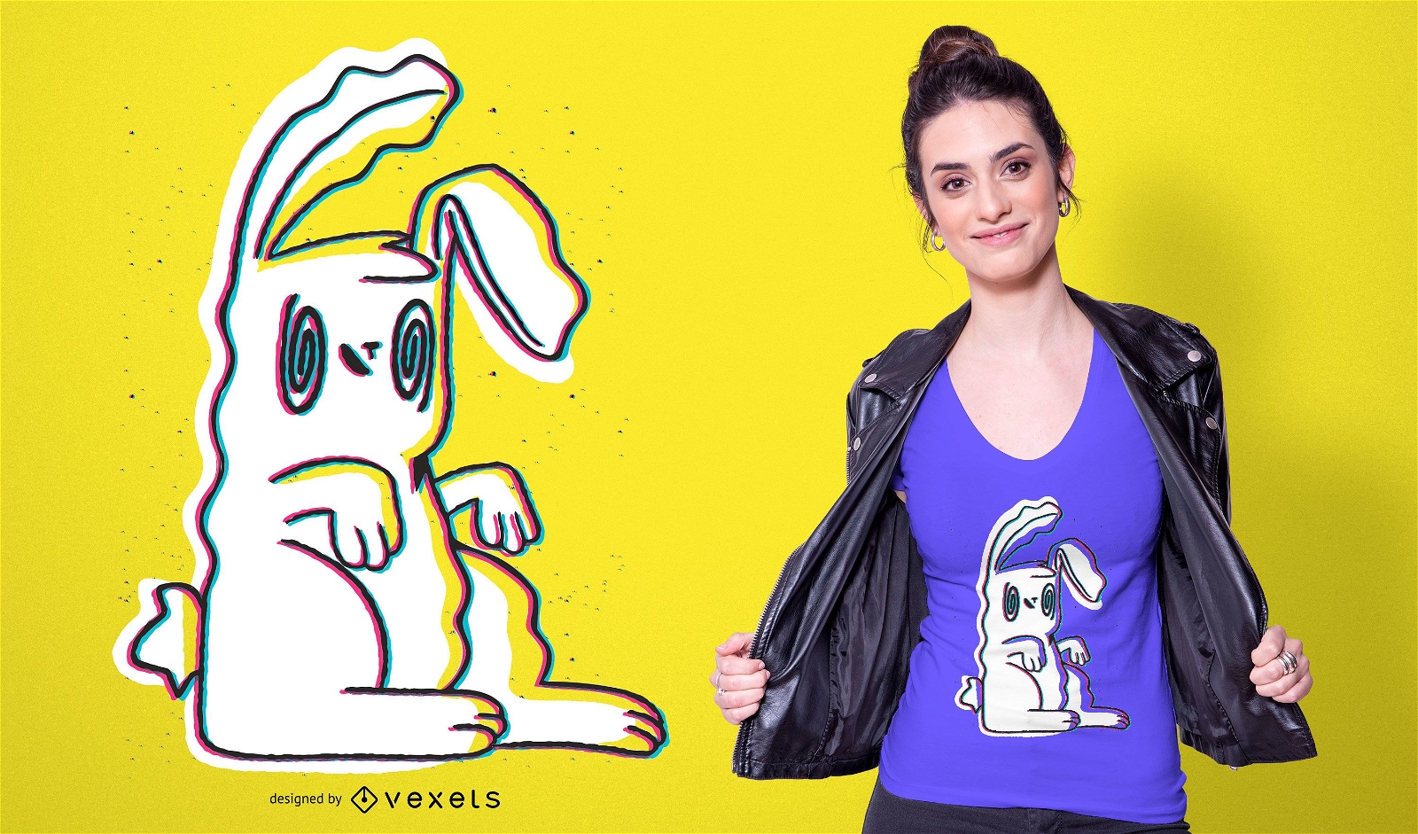 Trippy bunny t-shirt design