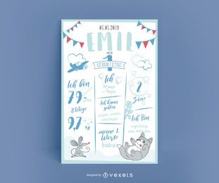 Baby milestone board template