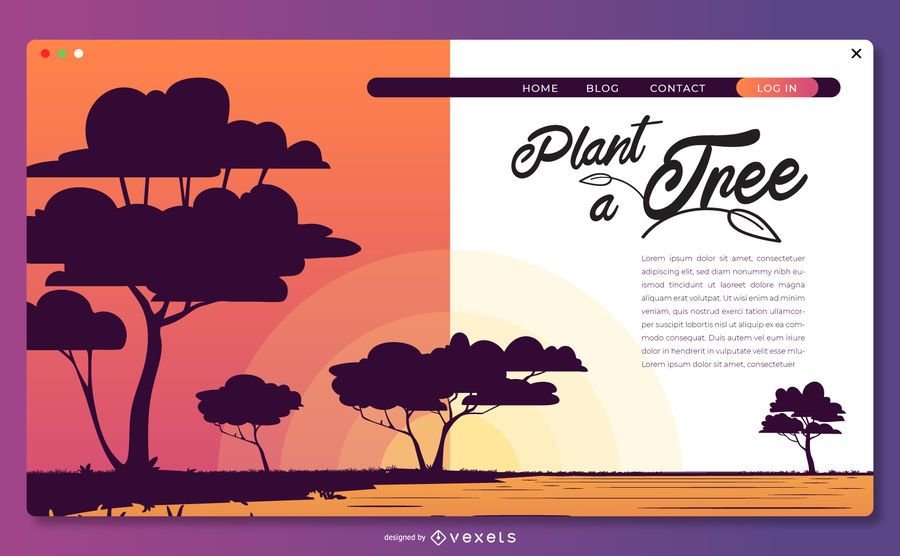 Plant a tree landing page template Plant a tree landing page template
