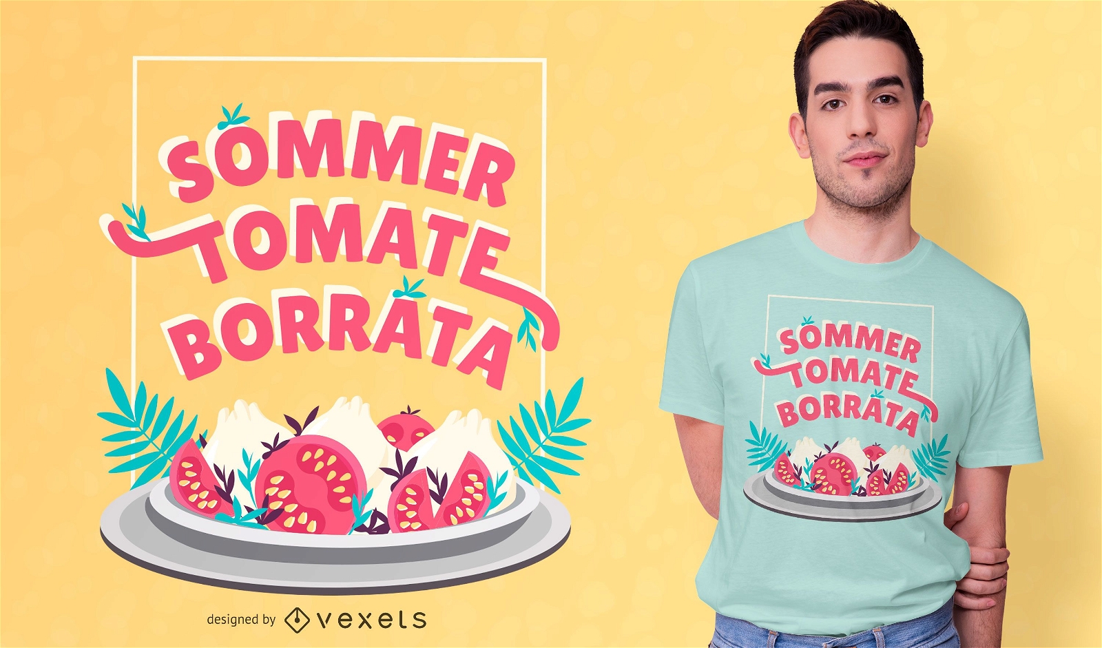 Design de t-shirt Sommer tomate burrata