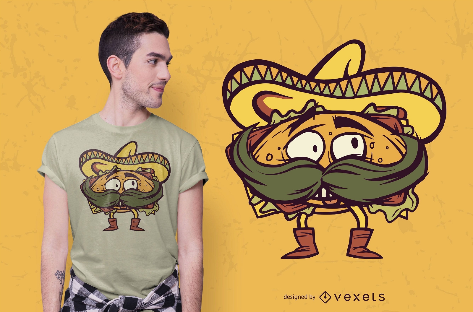 Design de t-shirt mexicana de torta