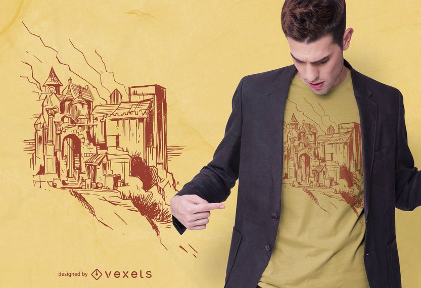 Castle t-shirt design Castle t-shirt design