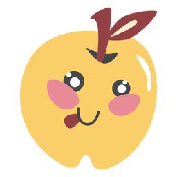 Character apple cute color PNG Design