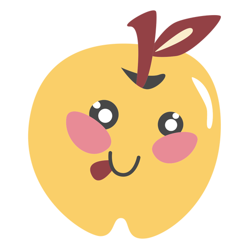 Personagem cor maçã fofa Desenho PNG