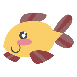 Charakter Fisch süße Farbe PNG-Design