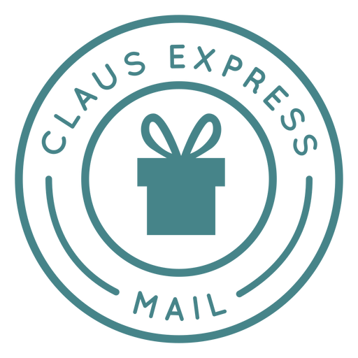 Weihnachtsklausel Express Schriftzug PNG-Design