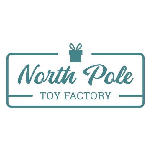 Christmas north pole stamp lettering PNG Design