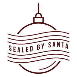 Letras de selos de Natal seladas pelo Papai Noel Desenho PNG