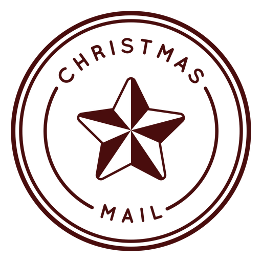 Christmas postage lettering chrismas mail PNG Design