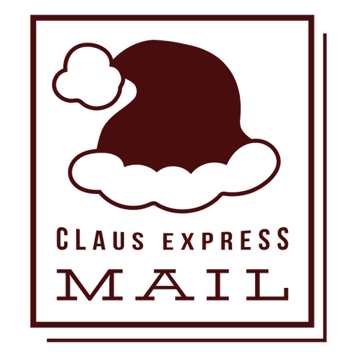 Christmas postage lettering claus express mail