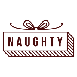 Christmas postage lettering naughty PNG Design