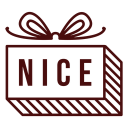 Christmas postage lettering nice PNG Design Transparent PNG