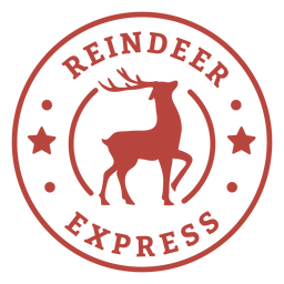 Weihnachten Rentier Express Schriftzug PNG-Design
