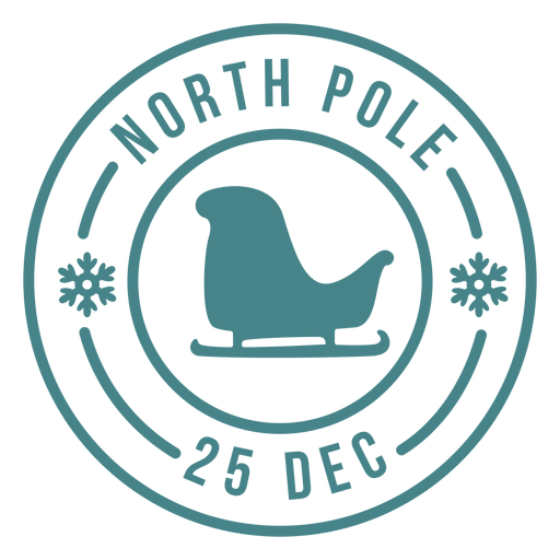Christmas santa sleigh stamp lettering PNG Design