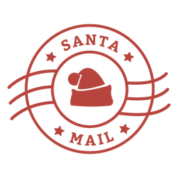 Weihnachten Santa Mail Schriftzug PNG-Design