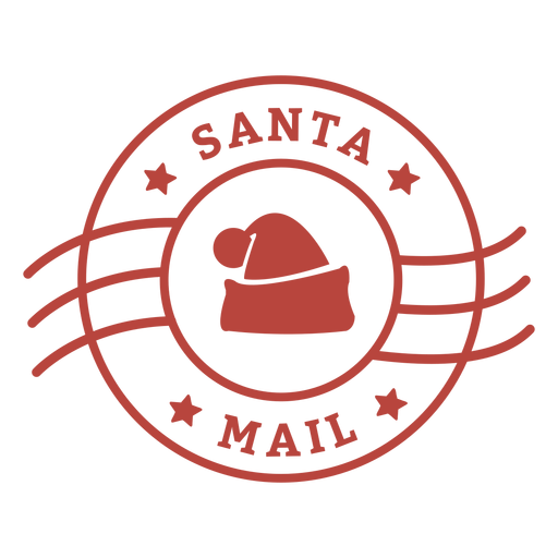 Christmas santa mail lettering PNG Design