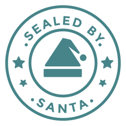 Weihnachtsmann Santa Stempel Schriftzug PNG-Design