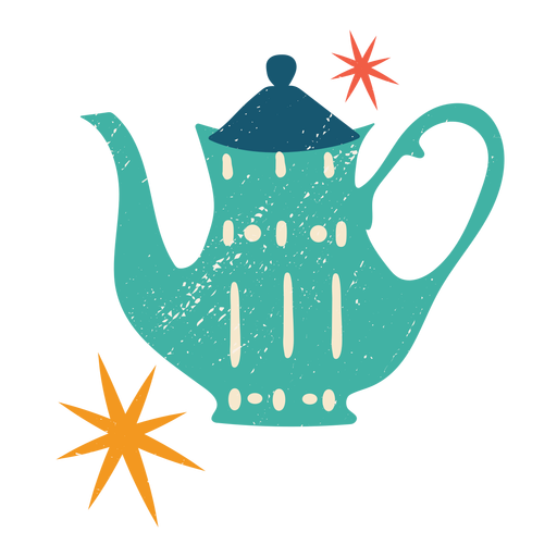 Christmas teapot flat color PNG Design