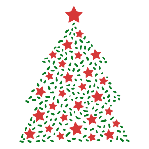 Christmas tree lines PNG Design