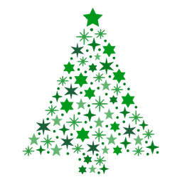 Estrellas del árbol de Navidad Diseño PNG