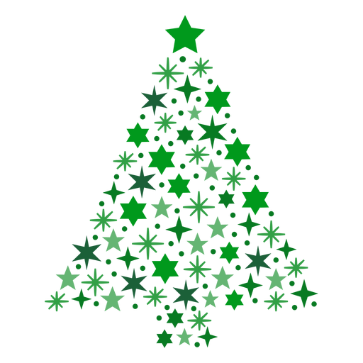 Estrellas del árbol de Navidad Diseño PNG