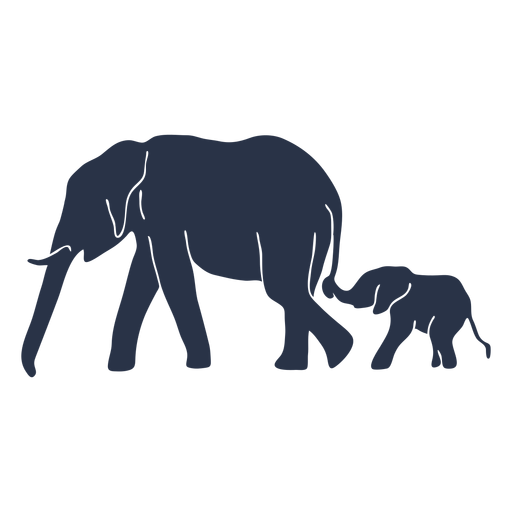 Elephant family PNG Design