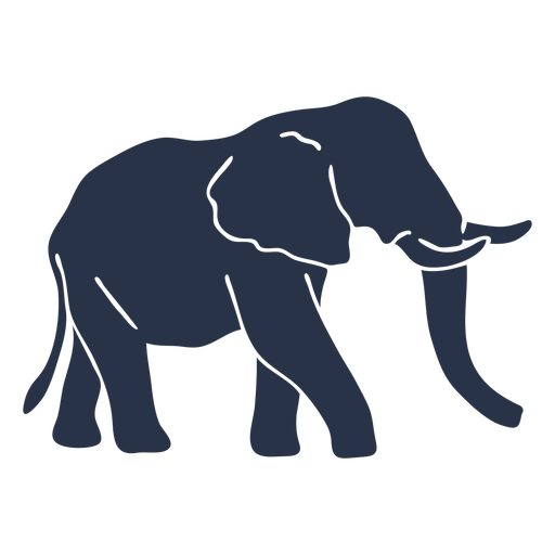 Elephant side view PNG Design