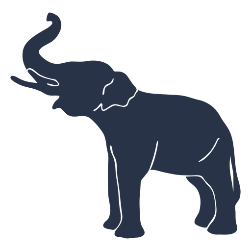 Tronco de elefante com vista lateral