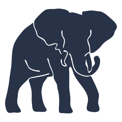 Elefante andando para a direita Desenho PNG