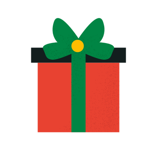 Geschenkbox flach strukturiert PNG-Design