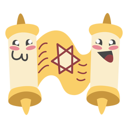 Pergamino de Hanukkah lindo color Diseño PNG