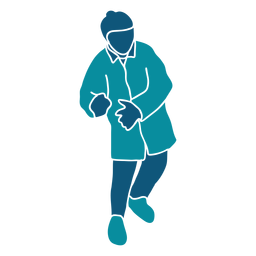 Niño haciendo personaje de bolas de nieve Diseño PNG