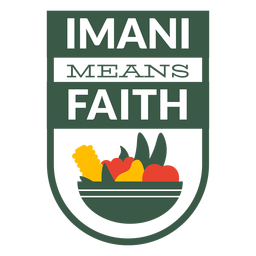 Emblema Kwanzaa imani significa letras de fé Desenho PNG