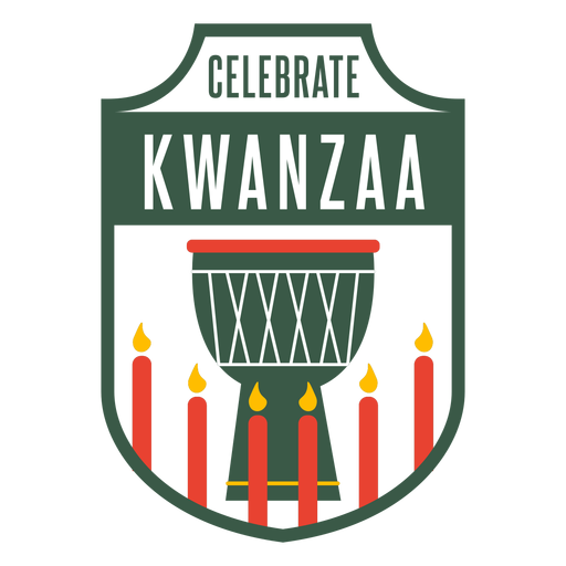 Kwanzaa badges celebrate lettering