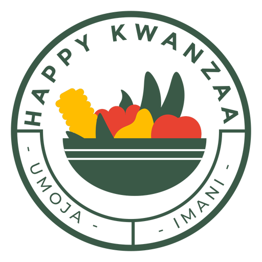 Kwanzaa Abzeichen glücklich Kwanzaa Schriftzug PNG-Design