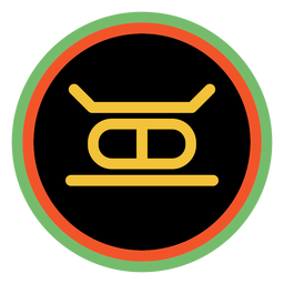 Kwanzaa Abzeichen kujichagulia dunkel PNG-Design